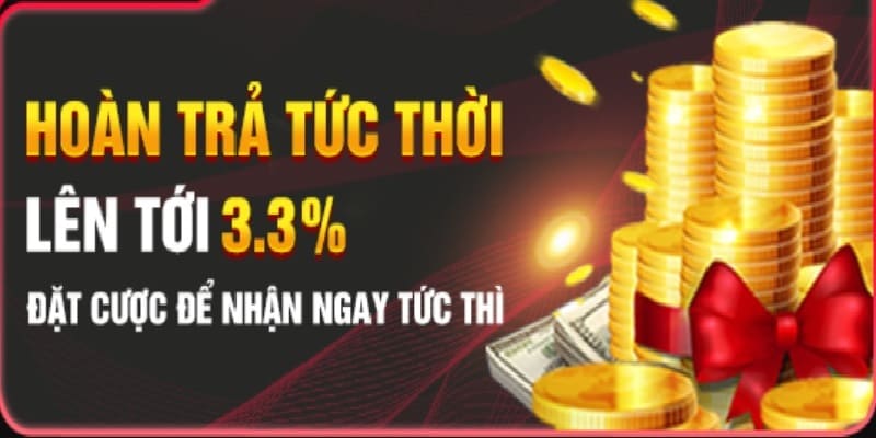 Hoàn trả tức thời với mức ưu đãi lên đến 3.3%